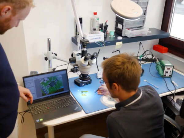 Embedded Solutions working in the lab